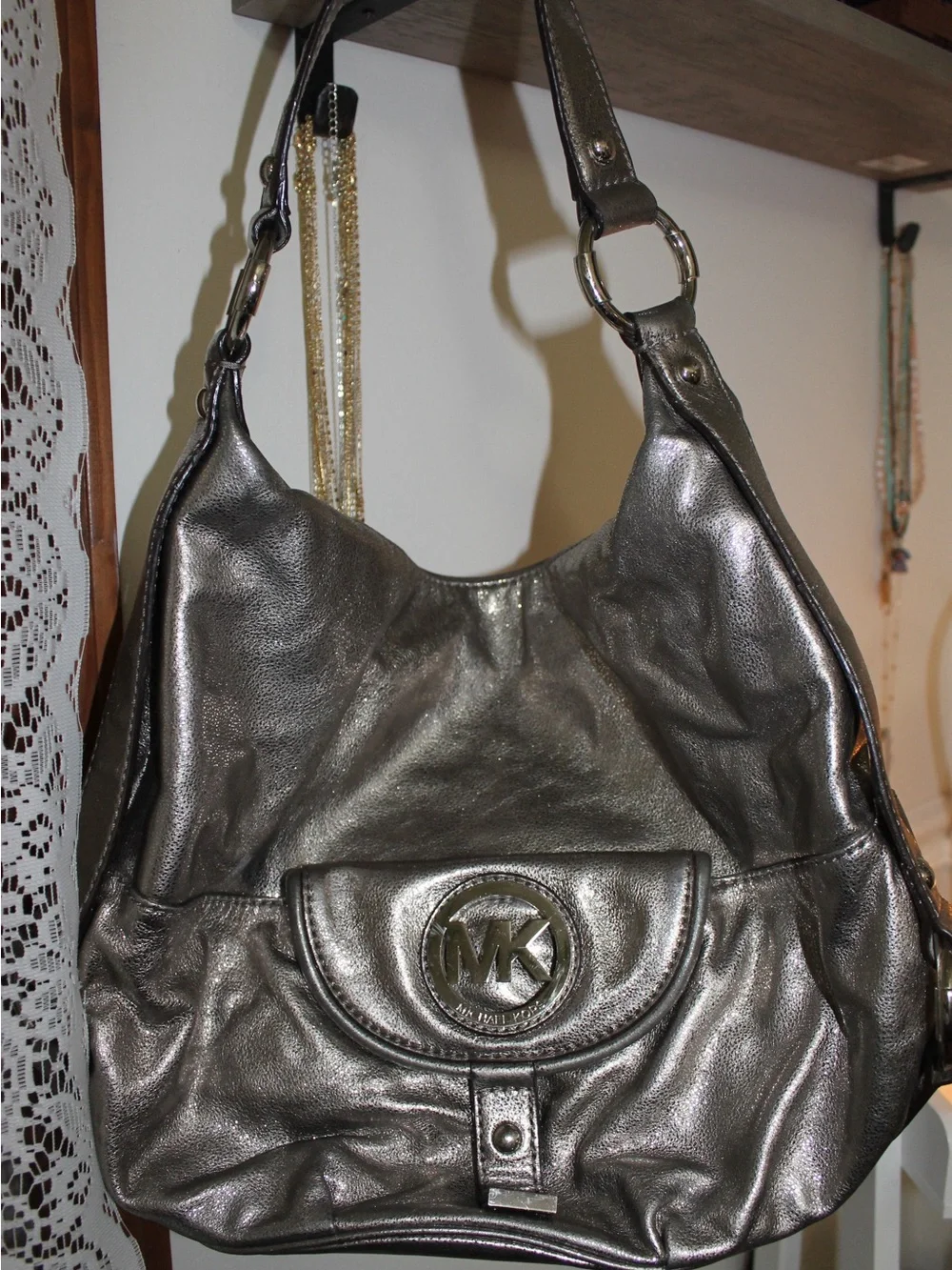 Y2K Michael Kors Metallic Shoulder Bag